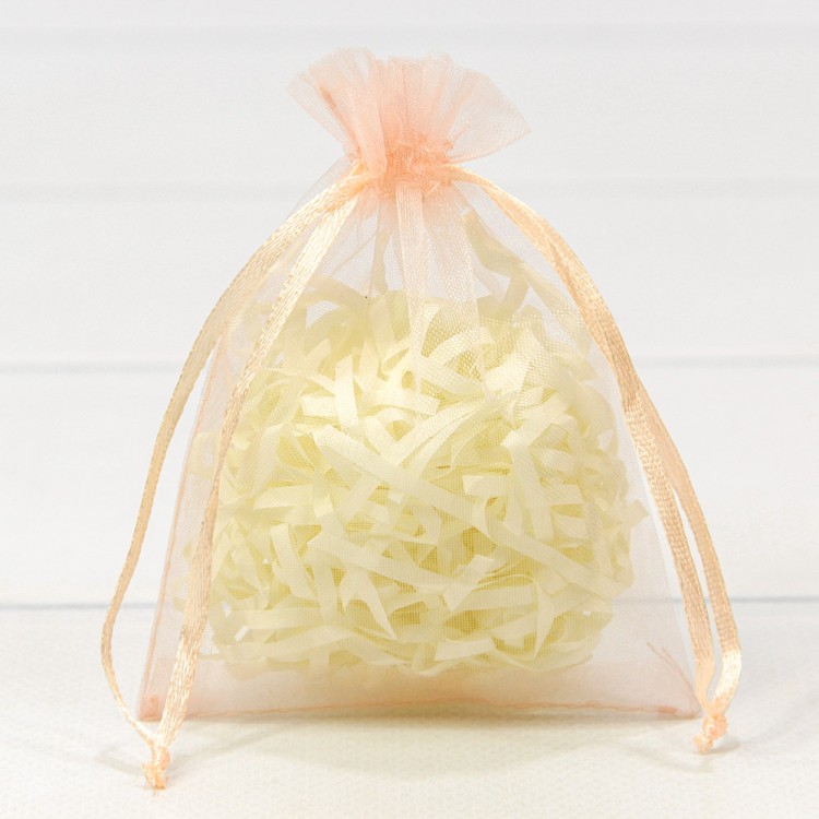 000801-17I Мешочки из органзы 9*12 Персиковый 1/100 1/5000