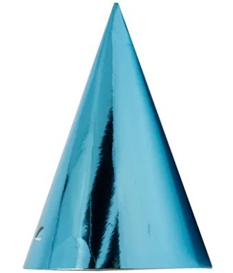 1501-5133 Колпаки блестящие голубые, 6 штук