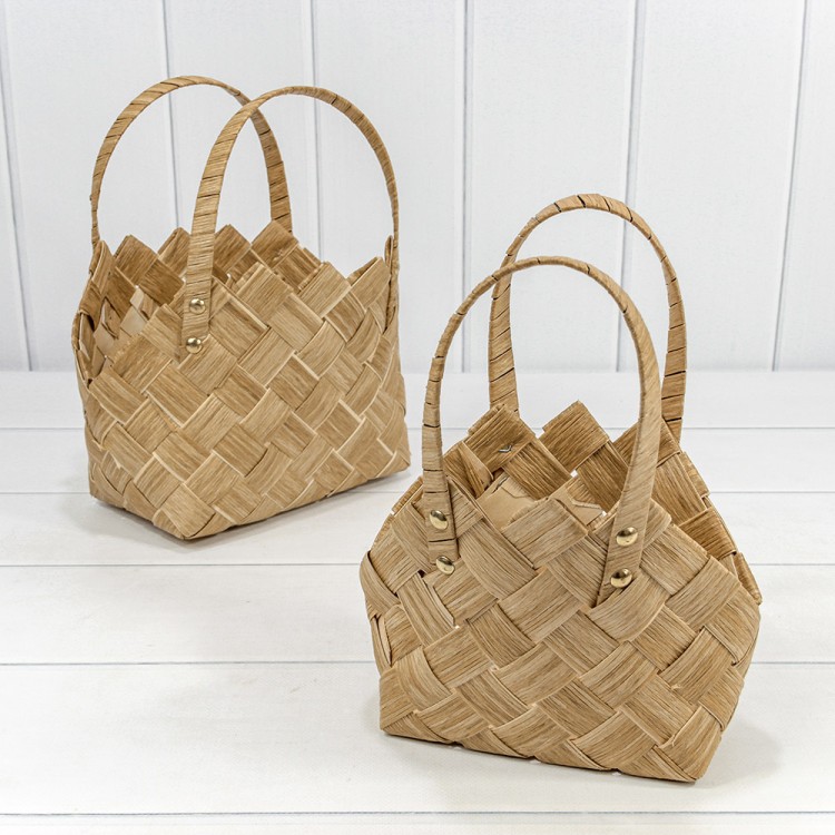 420195/2368 Корзины плетёные Набор 1/2 25*12*17 (±5%) из секвойи с ручками Натуральный 1/24 420195/2368 Корзины плетёные Набор 1/2 25*12*17 (±5%) из секвойи с ручками Натуральный 1/24