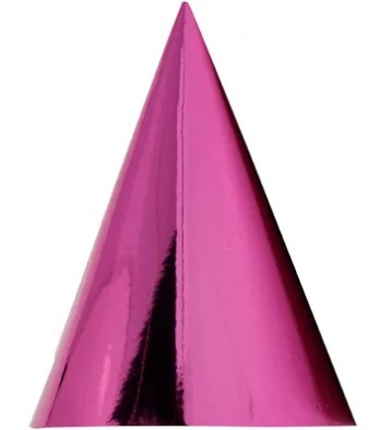 1501-5129 Колпаки блестящие розовые, 6 штук