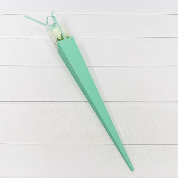 720017/6 Коробка "Ваза для цветов" 6*6*60 "Для одной розы" Тиффани 1/10 1/500