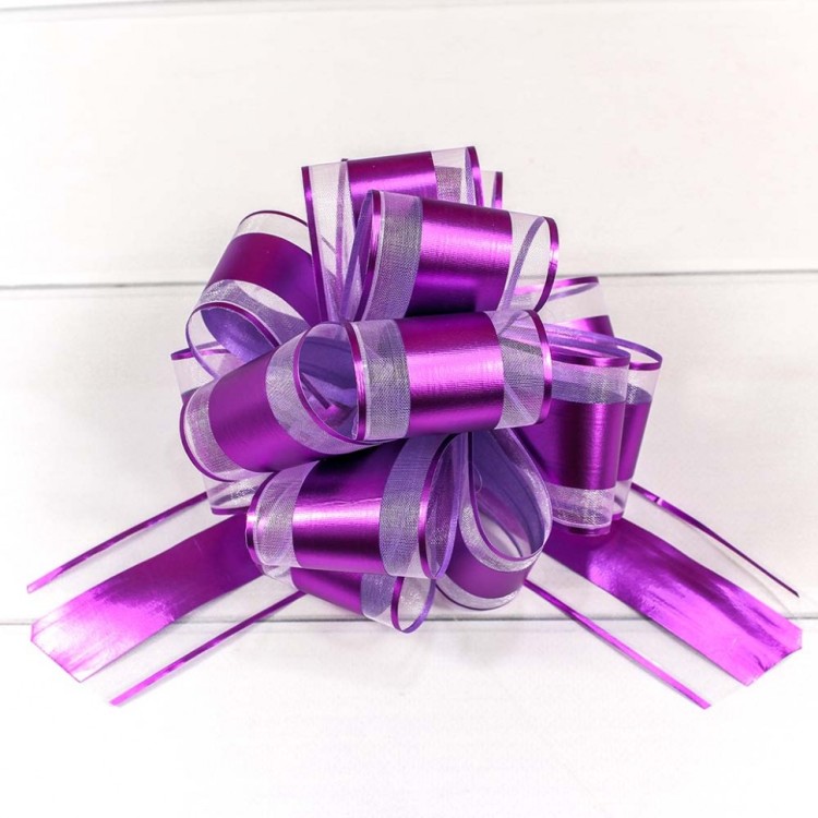 000524-50 Бант-шар "Ажурный" с органзой 5 см 1/50 1/1000