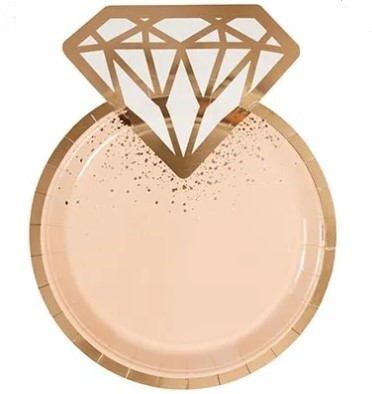 1502-5079 Тарелка фигур Свадьба LUX Peach 25см6штG 1502-5079 Тарелка фигур Свадьба LUX Peach 25см6штG