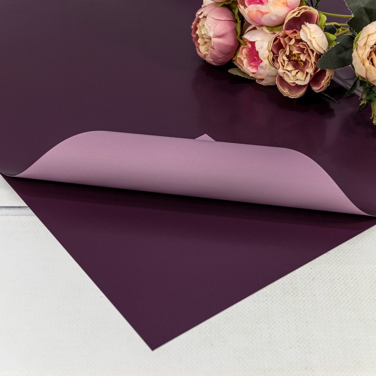 1631/7658 Плёнка в листах 55*55 (20 шт.) матовая двухсторонняя 65мкм Фиолетовый/Розовый 1/60 1631/7658 Плёнка в листах 55*55 (20 шт.) матовая двухсторонняя 65мкм Фиолетовый/Розовый 1/60