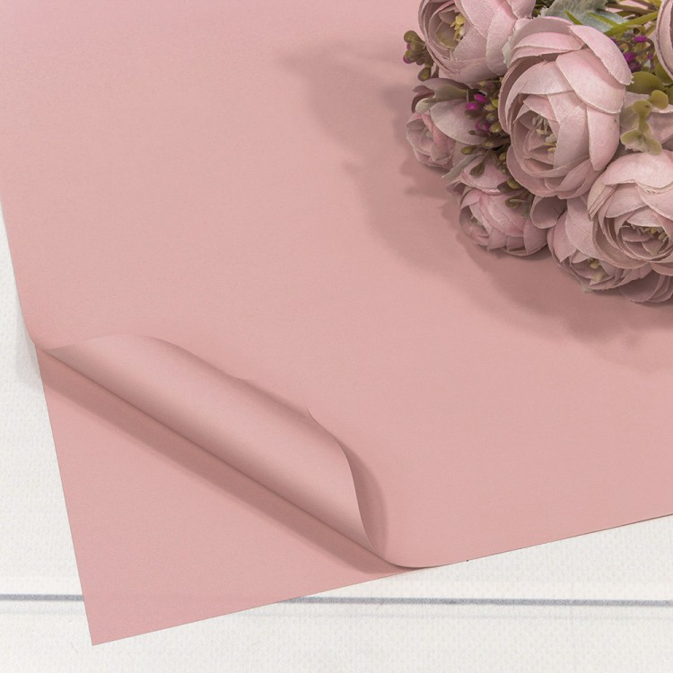 1698/3519 Плёнка в листах 55*55 (20 шт.) матовая "Корейская" 65мкм Пыльно-розовый 1/60 1698/3519 Плёнка в листах 55*55 (20 шт.) матовая "Корейская" 65мкм Пыльно-розовый 1/60