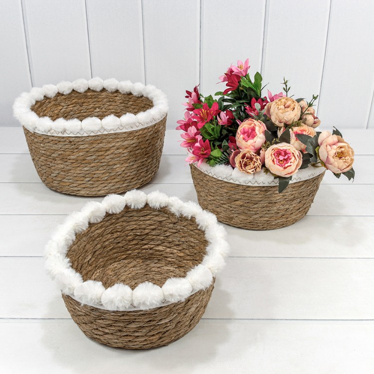 420213/3 Корзины плетёные Круглые Набор 1/3 30*15 (±5%) из камыша Натуральный 1/12 420213/3 Корзины плетёные Круглые Набор 1/3 30*15 (±5%) из камыша Натуральный 1/12