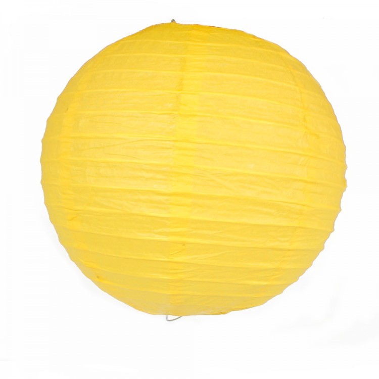 104130-9 Бумажный фонарик (желтый) d=30см
