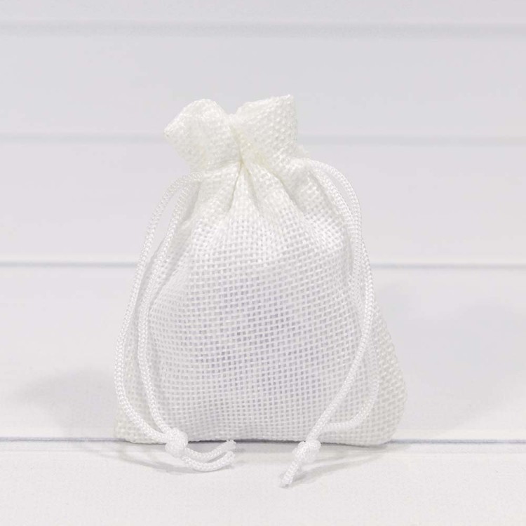 000809J/5 Мешочки из искусственного льна 7*9 Белый 1/50 1/3000