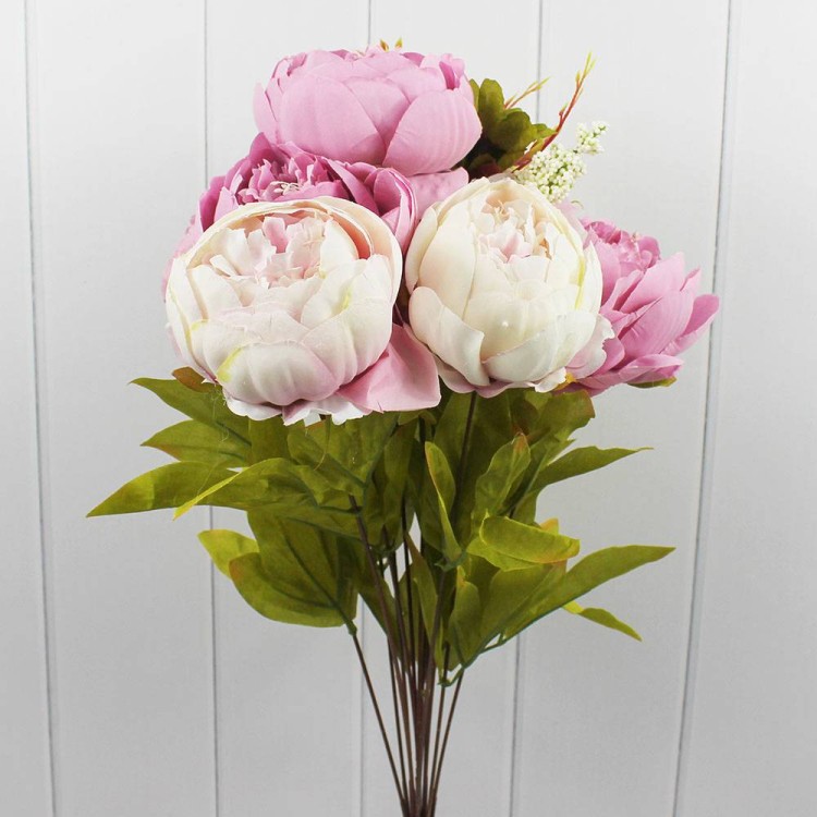 303-06-047/06 Искусственные цветы Пион (8 Цветов) 49 см Сиреневый 1/1