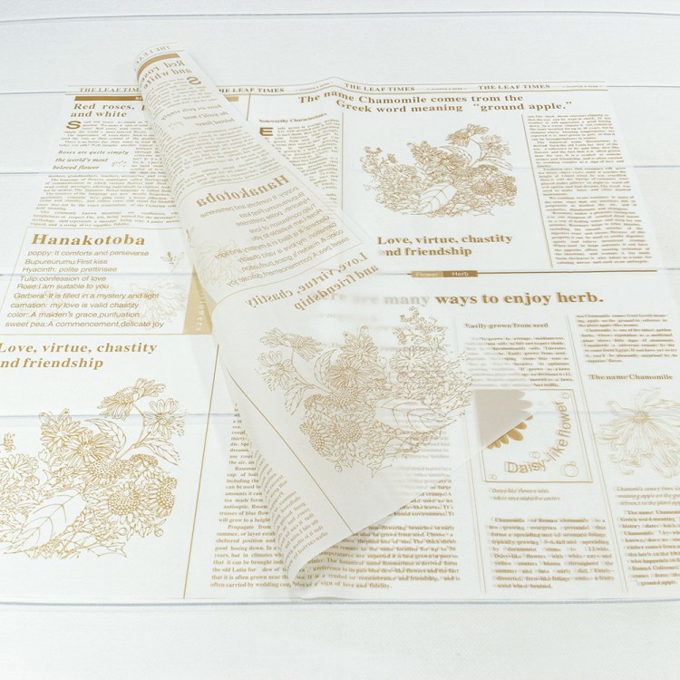 1630/1 Плёнка в листах 57*57 (20 шт.) матовая "Flower & Herb" 50мкм Белый 1/60