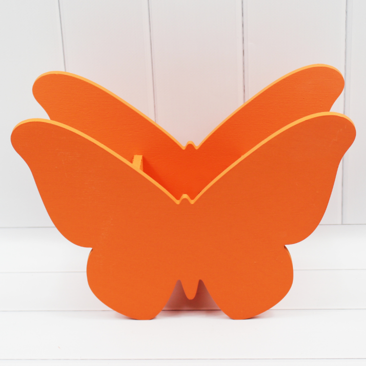 022-02 кашпо БАБОЧКА 28*21*19см, оранжевый