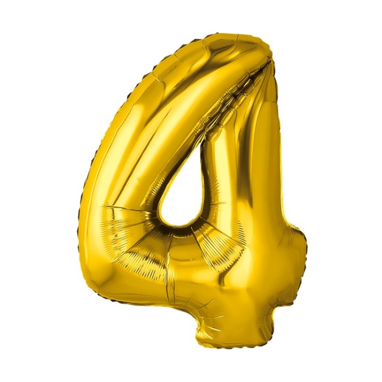 1207-3815 ЦИФРА 4 40" Металлик Gold