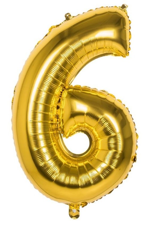 1207-3817 ЦИФРА 6 40" Металлик Gold