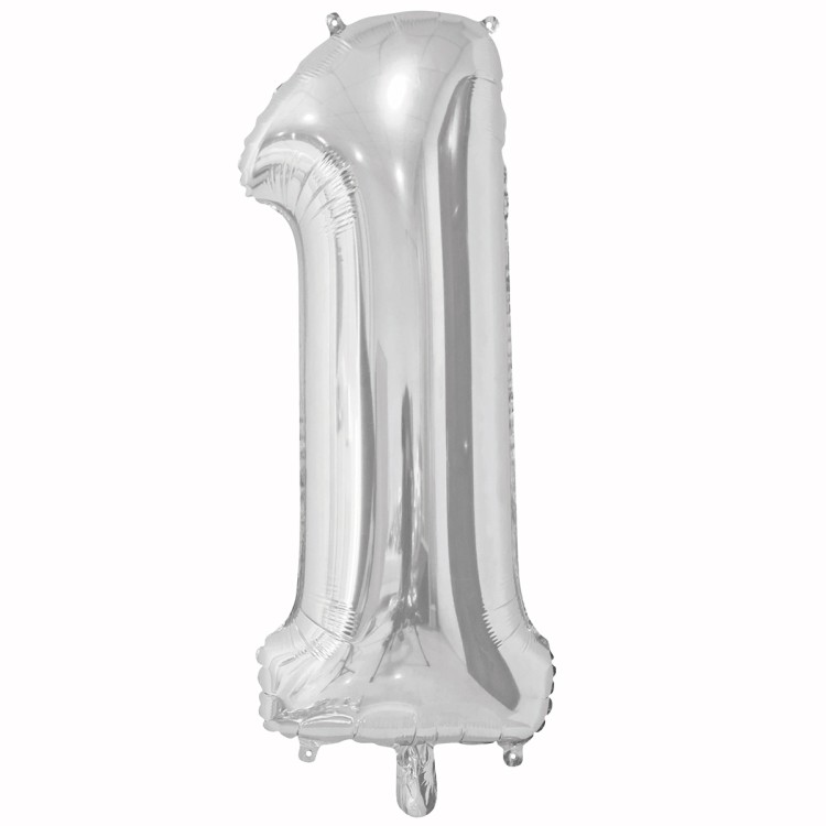 1207-3822 ЦИФРА 1 40" Металлик Silver