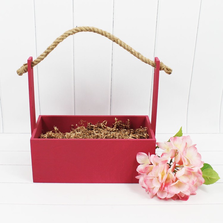 1117732/11 Ящик для декора с Канатом 25*12*23(10) Рубиновый