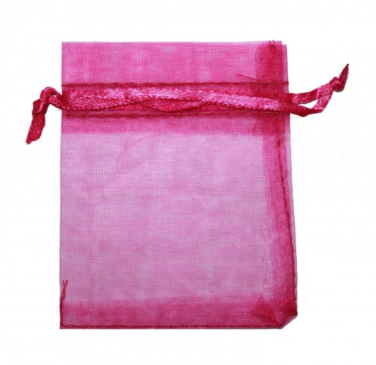 000801-8C Мешочки из органзы 26*32 см однотонные малиновый 1/100 1/2000 