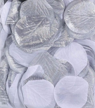 1501-1696 Лепестки Свадебные текстиль сереб 300штА 1501-1696 Лепестки Свадебные текстиль сереб 300штА