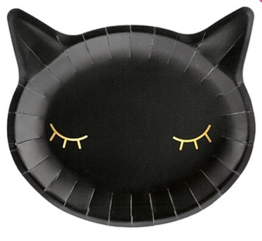 1502-4495 Тарелка бум Кошка черн 22см 6шт/PD