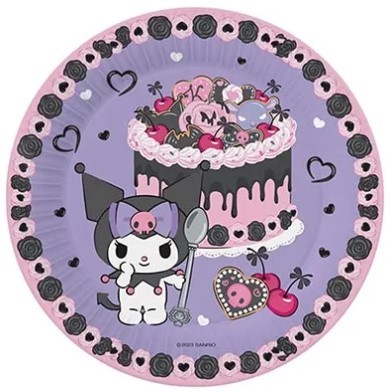 1502-6534 Набор бумажных тарелок Kuromi 18см 6шт