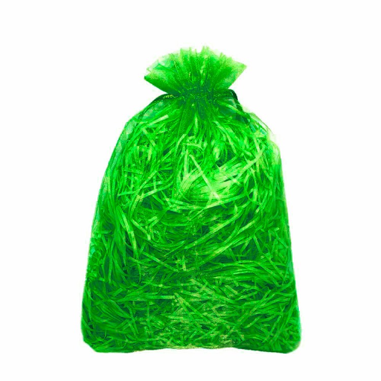 000801-13C Мешочки из органзы 26*32 см однотонные зелёный 1/100 1/2000