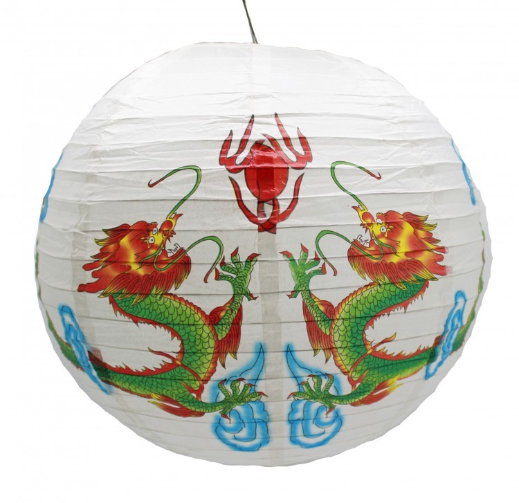104135-20 Фонарик бумажный "Два дракона" d=35 см