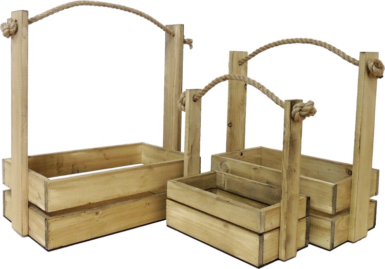 0020004 Ящик для декора Набор 3 в 1 (30,5*18,5*35; 25,5*15*30; 20*12*23) Горная ольха