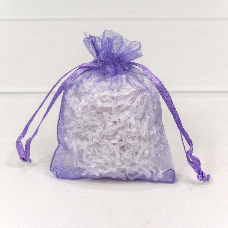 000801-5I Мешочки из органзы 9*12 см однотонные сиреневый 1/100 1/5000