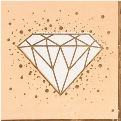 1502-5084 Салфетки Свадьба Luxe Peach, 6шт 33см 1502-5084 Салфетки Свадьба Luxe Peach, 6шт 33см