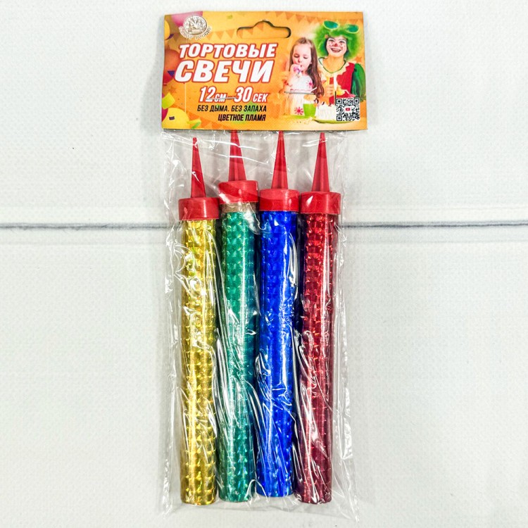 PTC-1240 Фонтан тортовый "Цветное Пламя" 12см 1/4 1/160 PTC-1240 Фонтан тортовый "Цветное Пламя" 12см 1/4 1/160