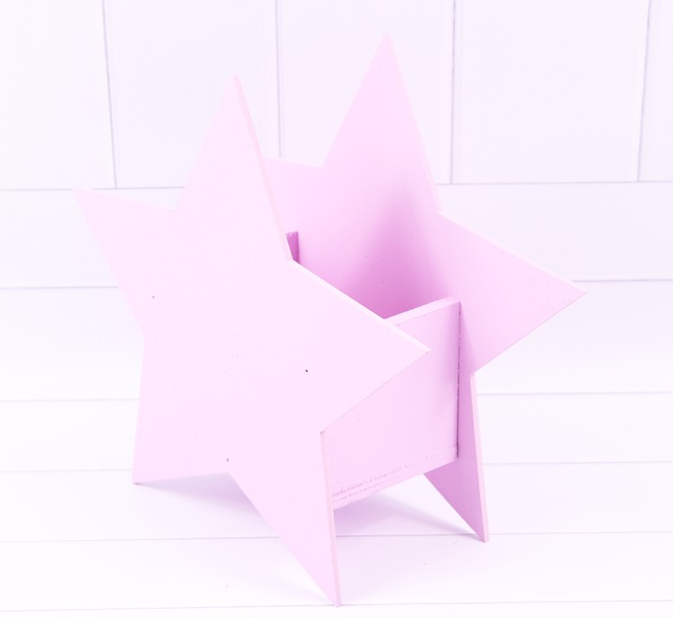 016-05 кашпо ЗВЕЗДА 24*24*9см, Розовый 1/1										