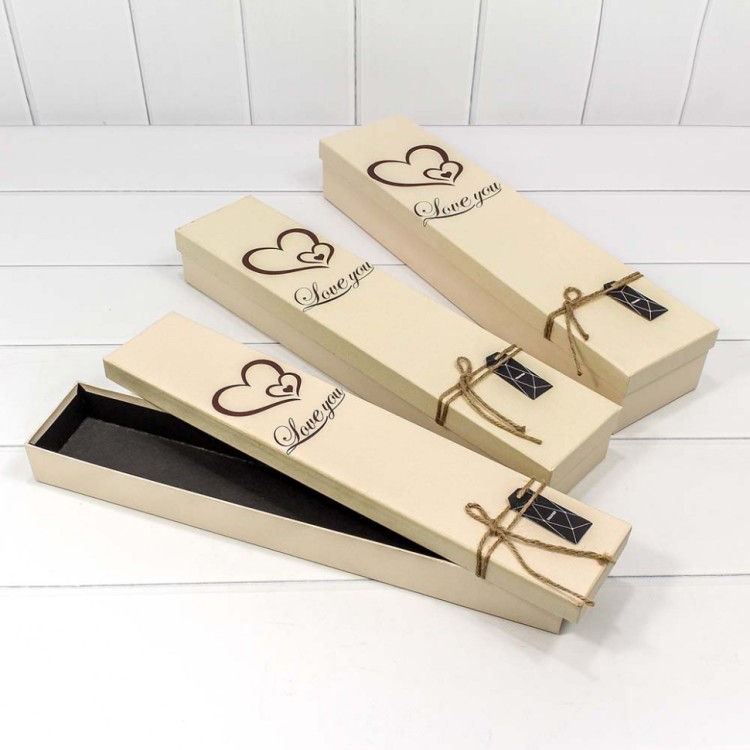 720-635 Набор коробок 1/3 прямоугольный I love you 47,5*11,5*7,5 см (ассортимент) 1/30