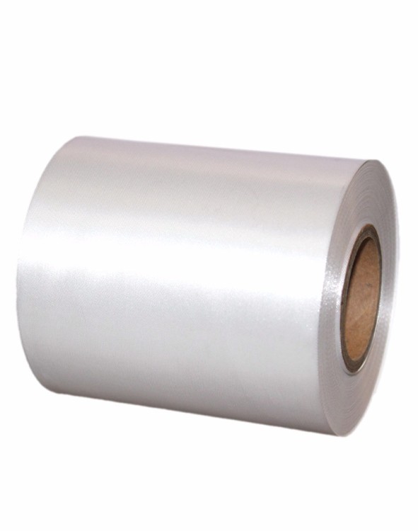 554-100/01 Лента атласная (сатин) 10 см*50 ярдов белый 1/20